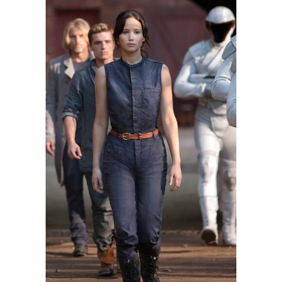 Rachel Comey belted zip front blue denim jumpsuit overalls - Picture 3 of 6